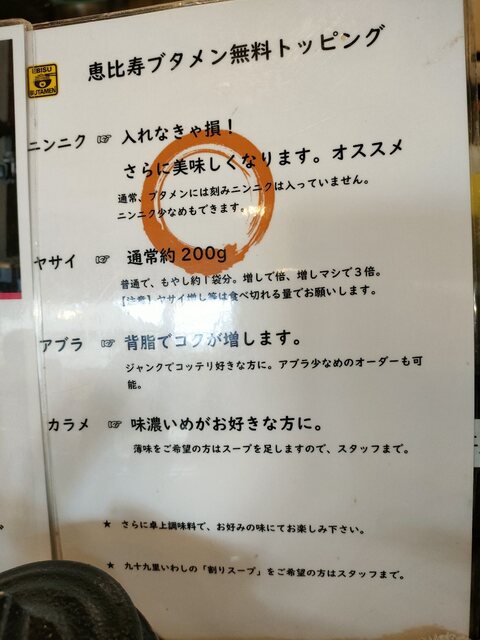 用戶對於恵比寿ブタメン 早稲田店的評論高清圖