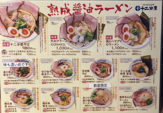 用户对于熟成醤油らーめん 十二分屋 城陽店的评论高清图