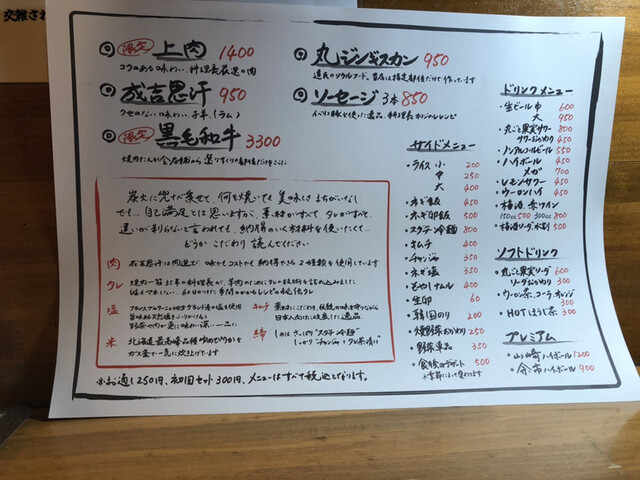 用户对于新札幌ジンギスカン 大谷地店的评论高清图