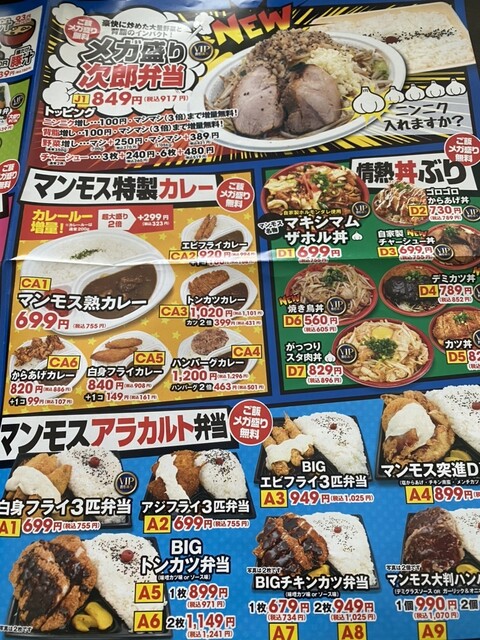 用户对于メガ盛り マンモス弁当 菅原店的评论高清图