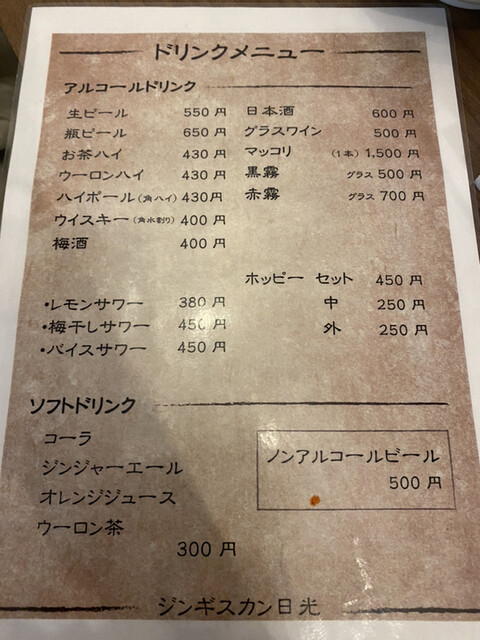 用户对于ジンギスカン 日光的评论高清图