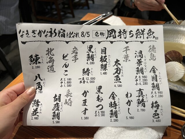 User's recommendation image for なきざかな 新宿店はなれ