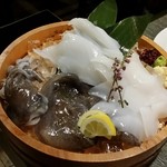 用戶對於泳ぎイカ 北海道知床漁場 天満店的評論圖