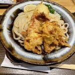 天然大海老天丼 自家製おうどん 白狐的實拍圖